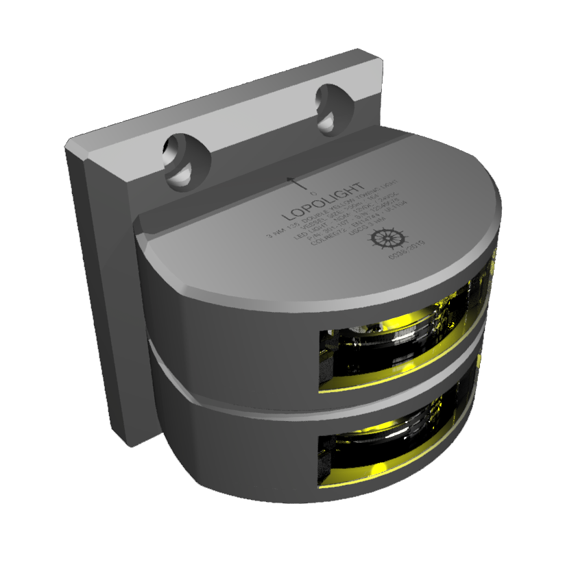 2nm yellow Towing, Double, silver anodized